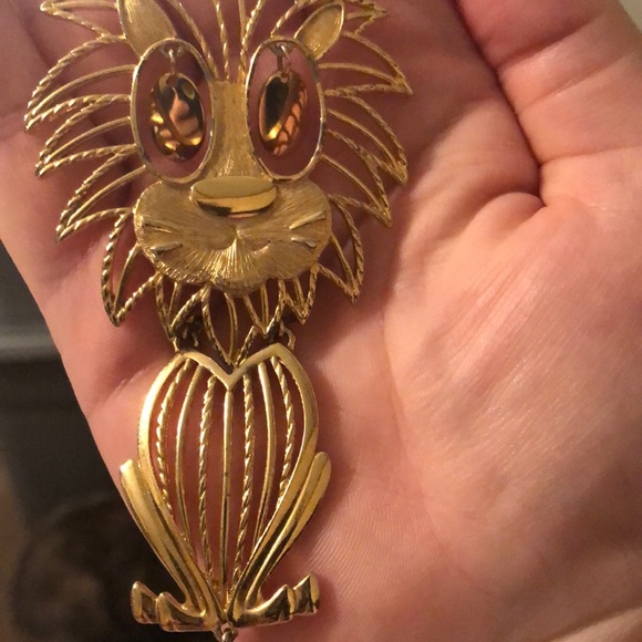 Alan Gold Tone Cat Necklace 28” Long!! - Picture 2 of 4